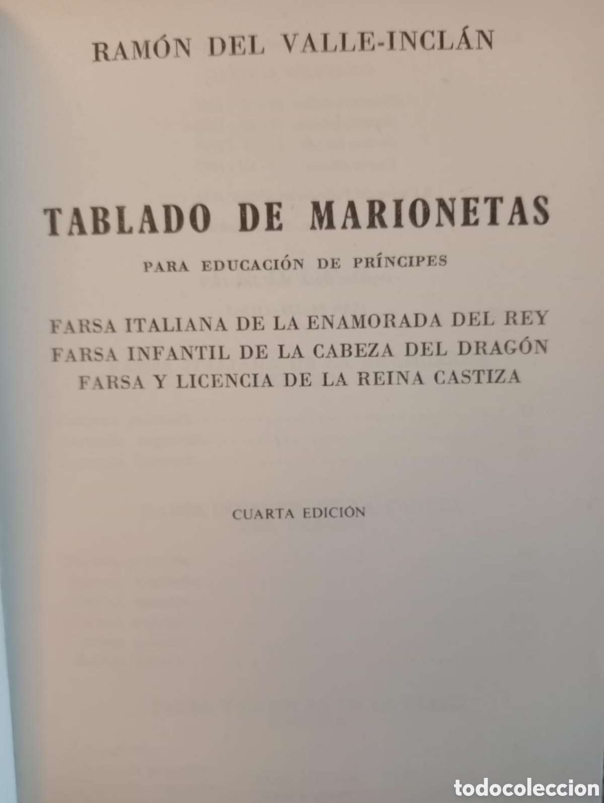 Libros de segunda mano: Tablado de marionetas / Ram&oacute;n del Valle-Incl&aacute;n - Foto 2