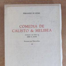 Libros de segunda mano: COMEDIA DE CALISTO & MELIBEA / INTRODUCTION AND EDITION BY JERRY R. RANK / 1978. CASTALIA