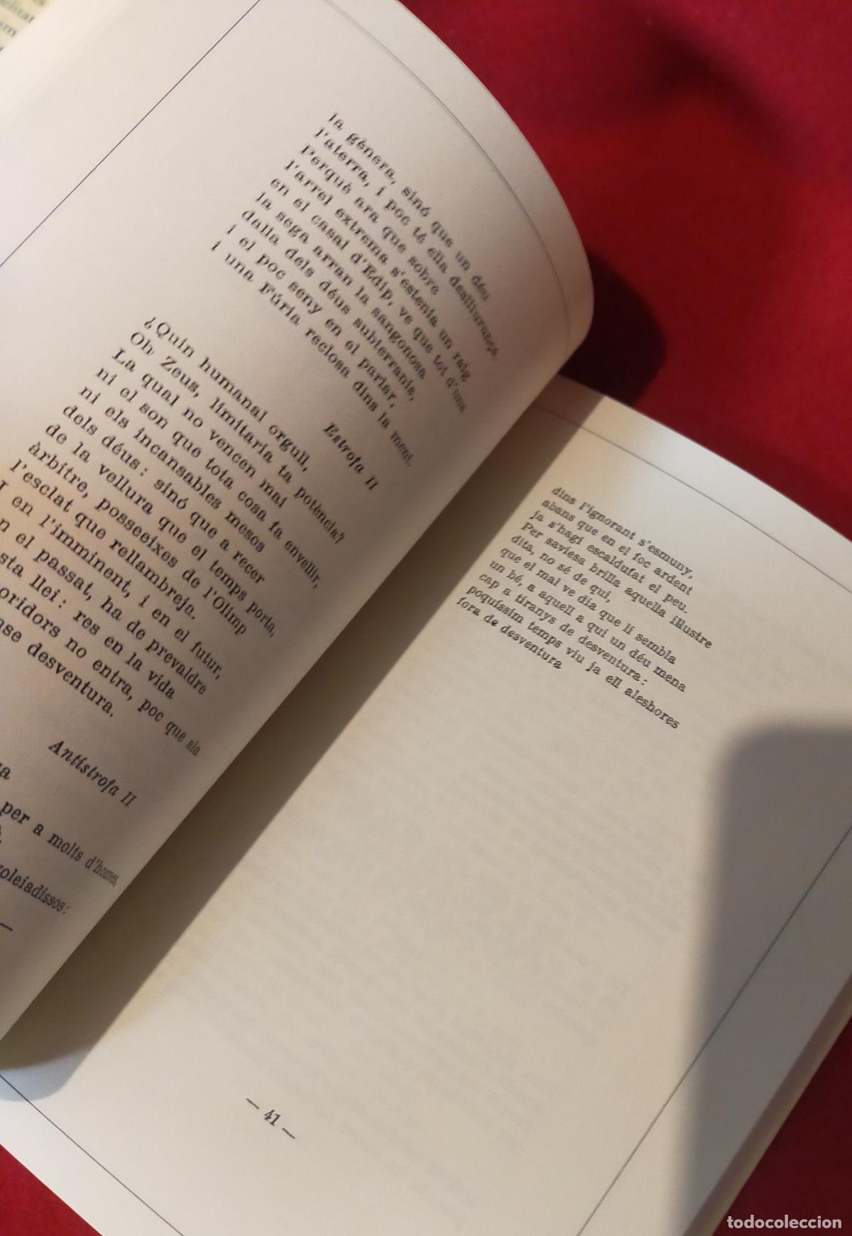 Libros de segunda mano: SOFOCLES - ANTIGONA ELECTRA TRADUCCIO CARLES RIBA - CATALA - Foto 3