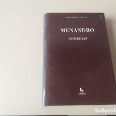 Libros de segunda mano: MENANDRO. COMEDIAS. BIBLIOTECA CLÁSICA. GREDOS 2016
