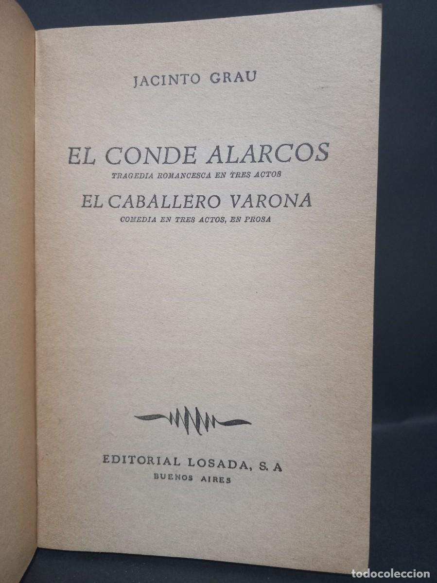 Libros de segunda mano: JACINTO GRAU - EL CONDE ALARCOS - 1944 - Foto 2