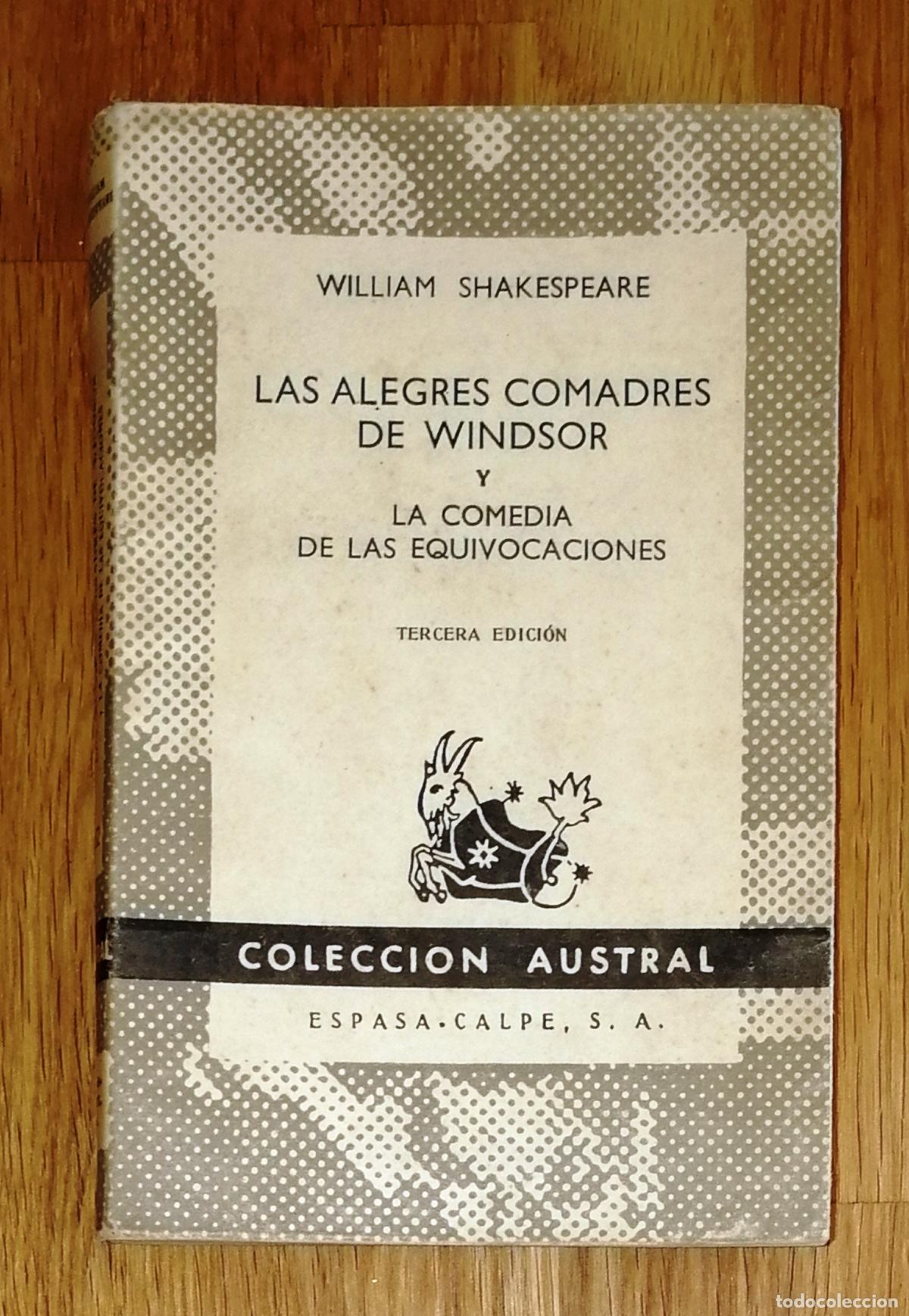 Libros de segunda mano: LAS ALEGRES COMADRES DE WINDSOR ; LA COMEDIA DE LAS EQUIVOCACIONES (Austral ; 452) / Shakespeare - Foto 1