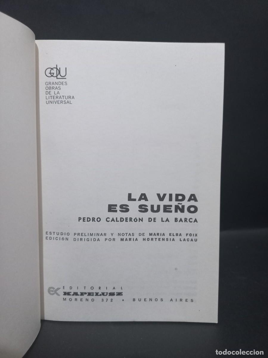 Libros de segunda mano: PEDRO CALDER&Oacute;N DE LA BARCA - LA VIDA ES SUE&Ntilde;O - 1984 - Foto 2