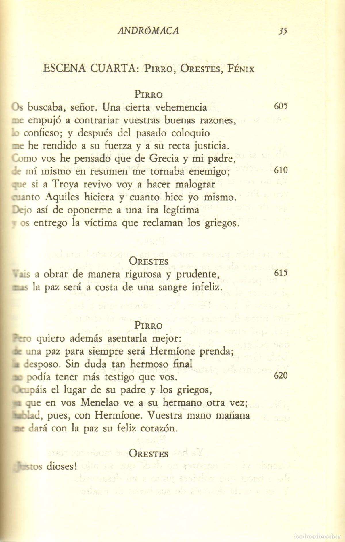 Libros de segunda mano: Andromaca/Fedra - Racine, Jean - Foto 2