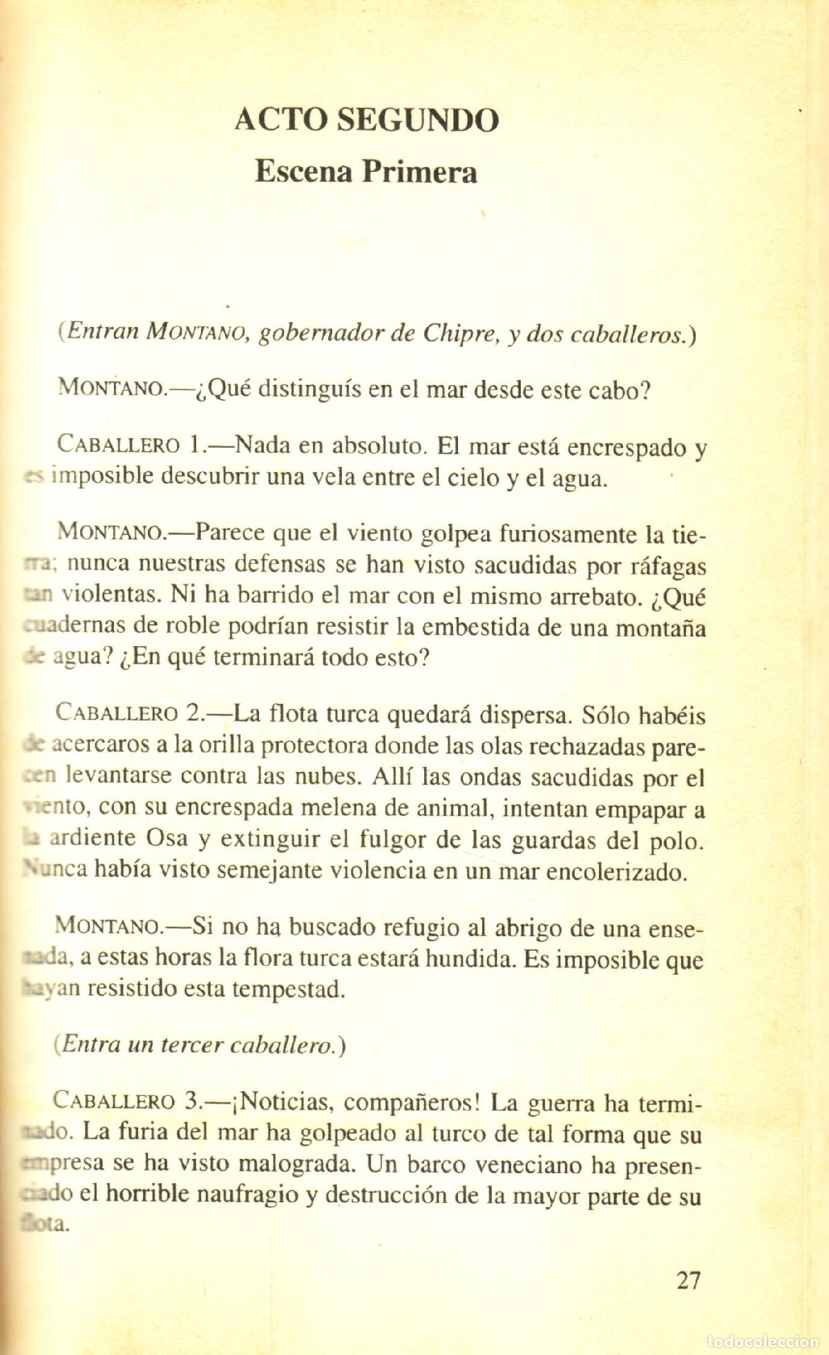 Libros de segunda mano: Otelo - Shakespeare, William - Foto 2