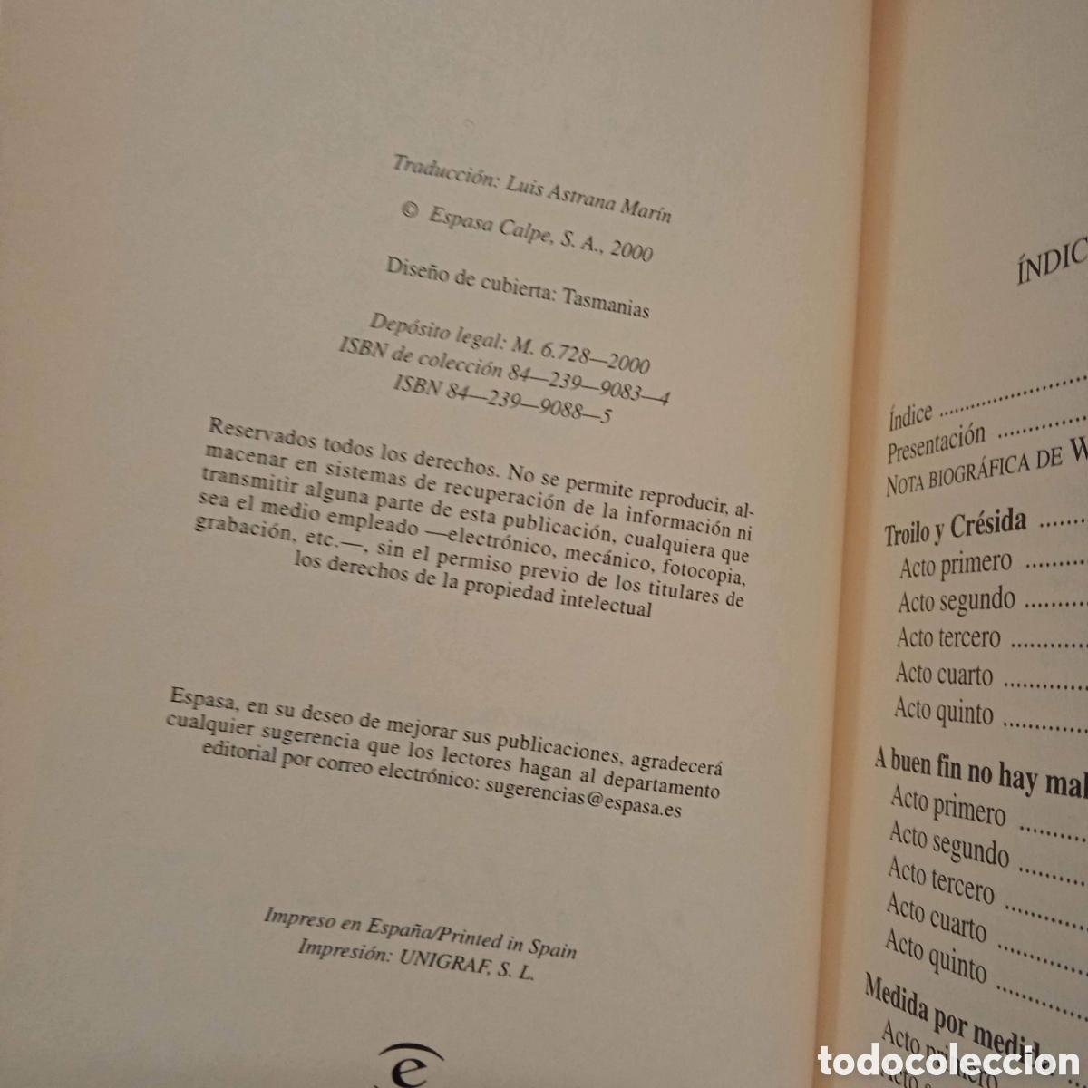 Libros de segunda mano: COMEDIAS OSCURAS. WILLIAM SHAKESPEARE #1901 - Foto 4