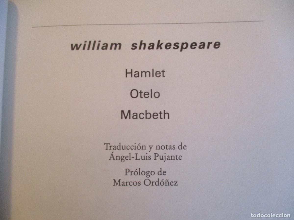 Libros de segunda mano: WILLIAM SHAKESPEARE Tragedias (Hamlet , Otelo , Macbeth ) W26303 - Foto 2