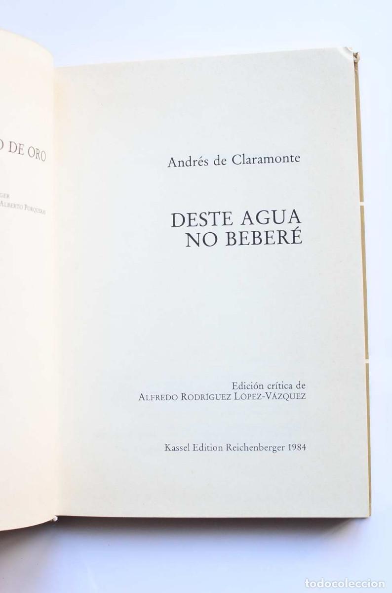 Libros de segunda mano: Deste agua no beber&eacute; - CLARAMONTE, Andr&eacute;s de - Foto 4