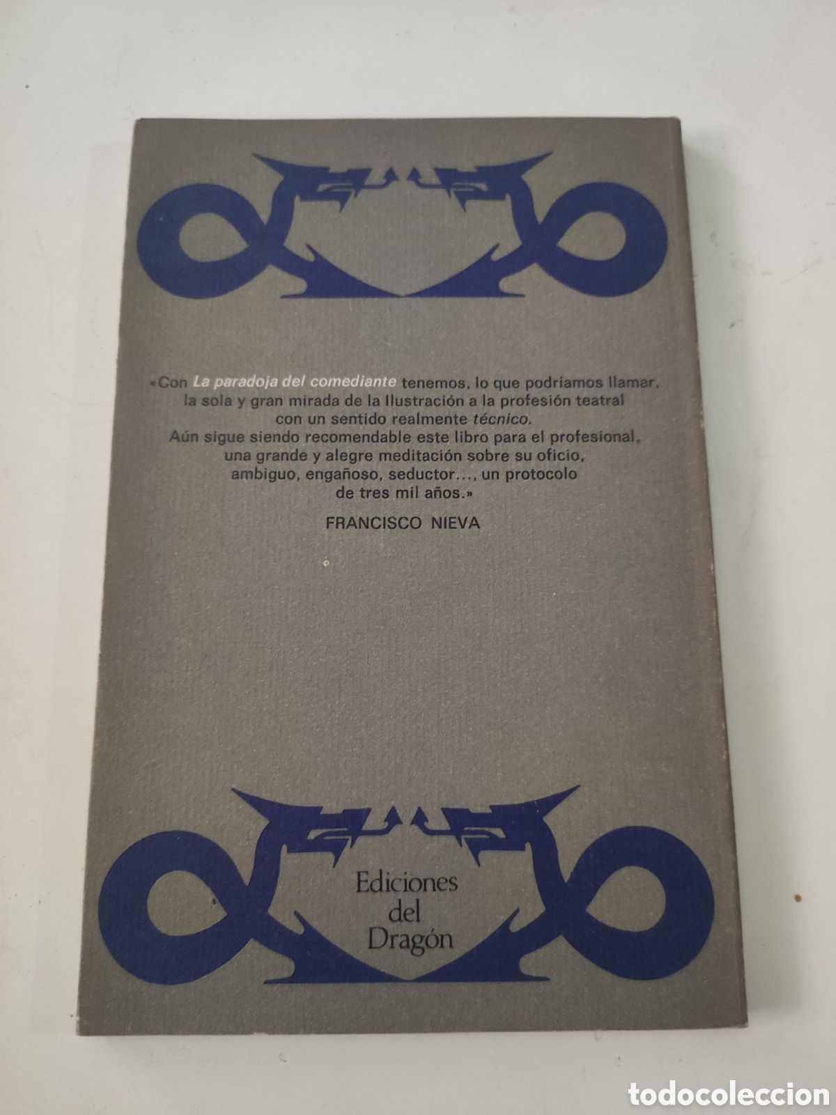 Libros de segunda mano: LA PARADOJA DEL COMEDIANTE .- Diderot - Foto 2