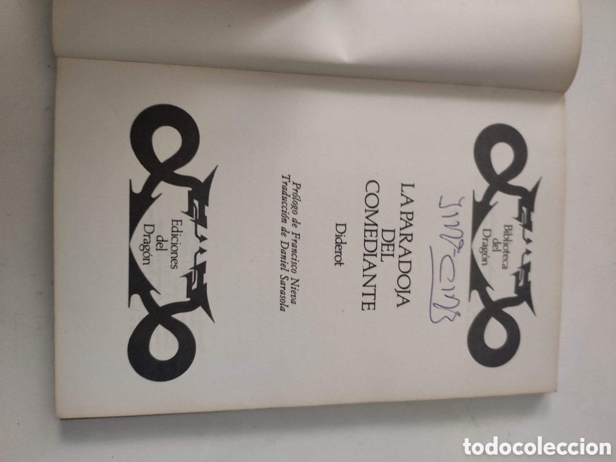 Libros de segunda mano: LA PARADOJA DEL COMEDIANTE .- Diderot - Foto 3