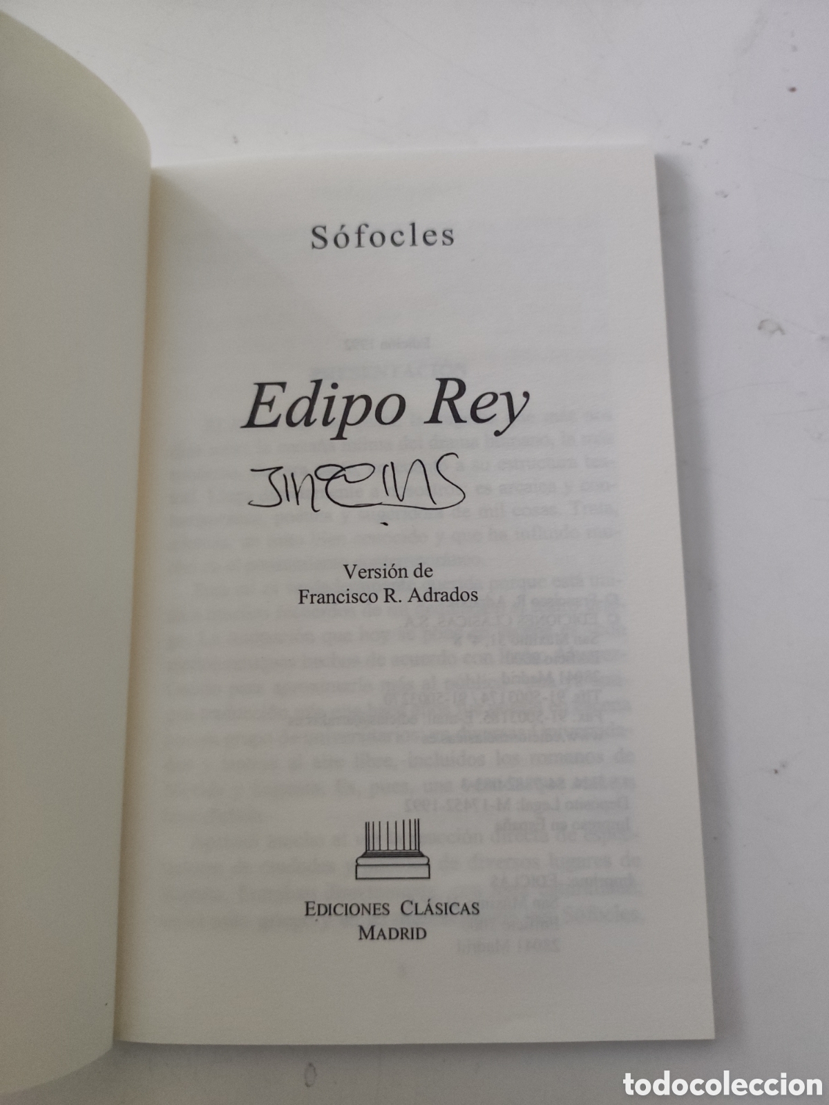 Libros de segunda mano: EDIPO REY .- Sofocles . - Foto 3