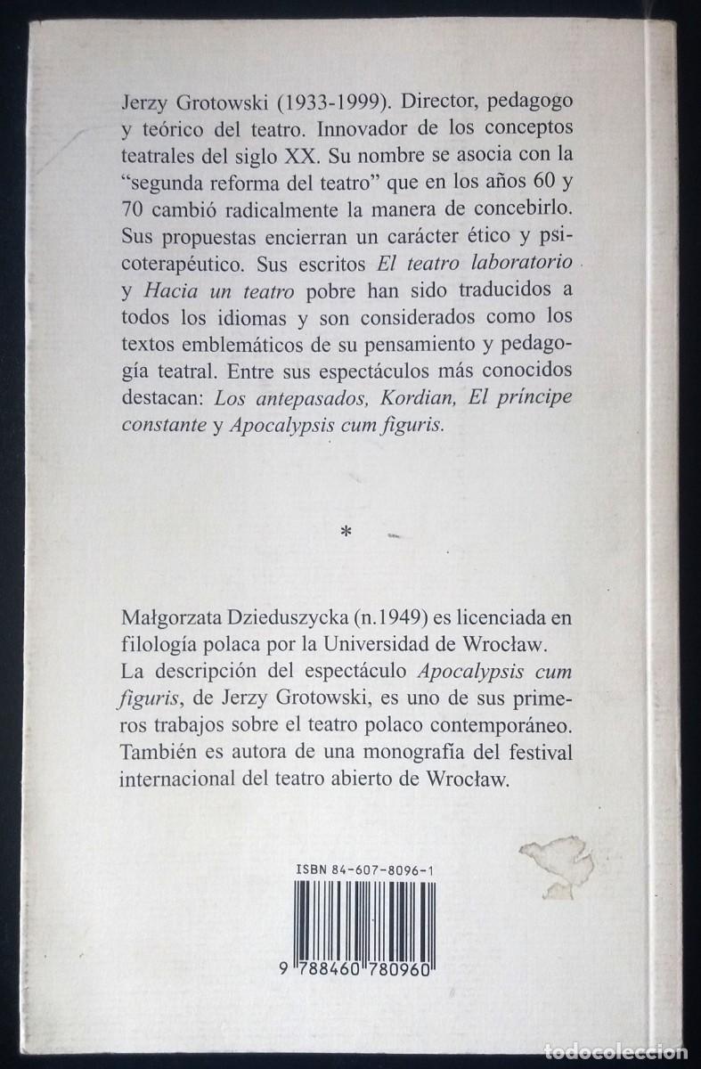 Libros de segunda mano: Jerzy Grotowski . Apocalypsis cum figuris - Foto 2