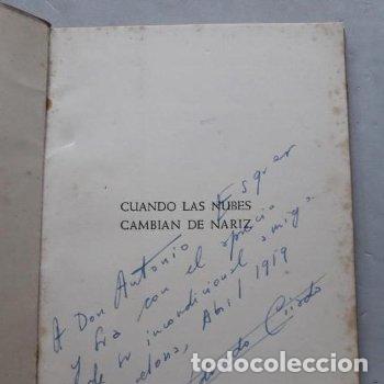 Libros de segunda mano: Cuando las Nubes Cambian de Nariz. Eduardo Criado. Dedicatoria del Autor. - Foto 2