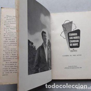 Libros de segunda mano: Cuando las Nubes Cambian de Nariz. Eduardo Criado. Dedicatoria del Autor. - Foto 3