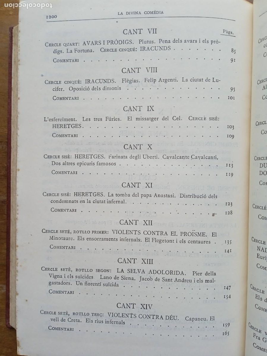 Libros de segunda mano: La divina comedia catal&aacute;n 1955 - Foto 6