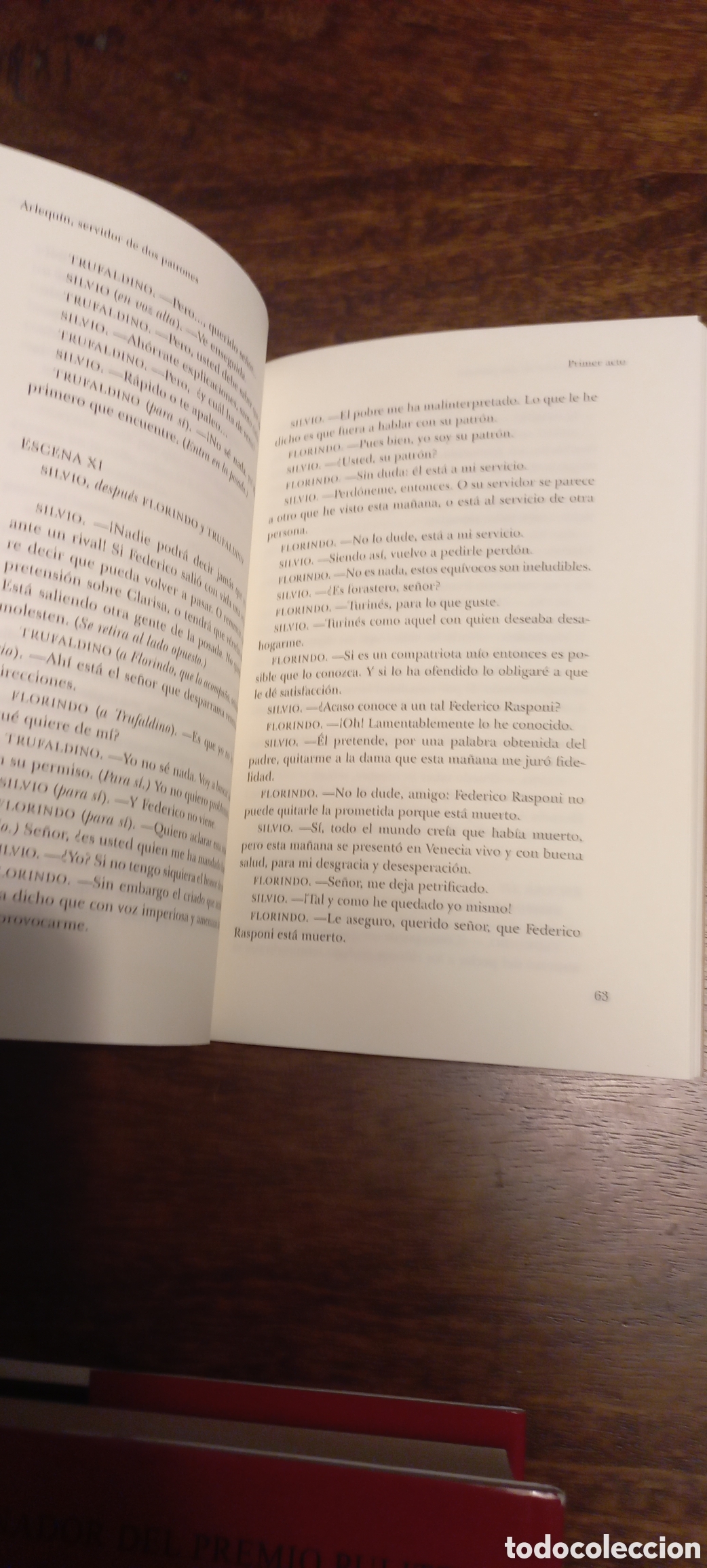 Libros de segunda mano: Arlequ&iacute;n, servidor de dos patrones, Carlo Goldoni - Foto 3