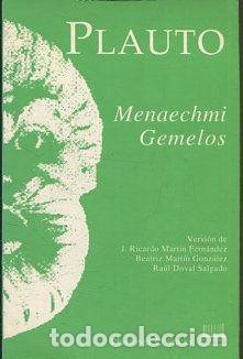 Libros de segunda mano: MENAECHMI GEMELOS. - PLAUTO Tito Macio. - Foto 1