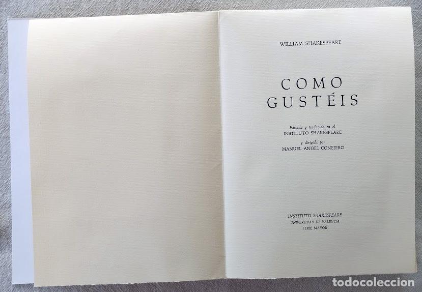 Libros de segunda mano: Como gust&eacute;is. - SHAKESPEARE, William.- - Foto 3