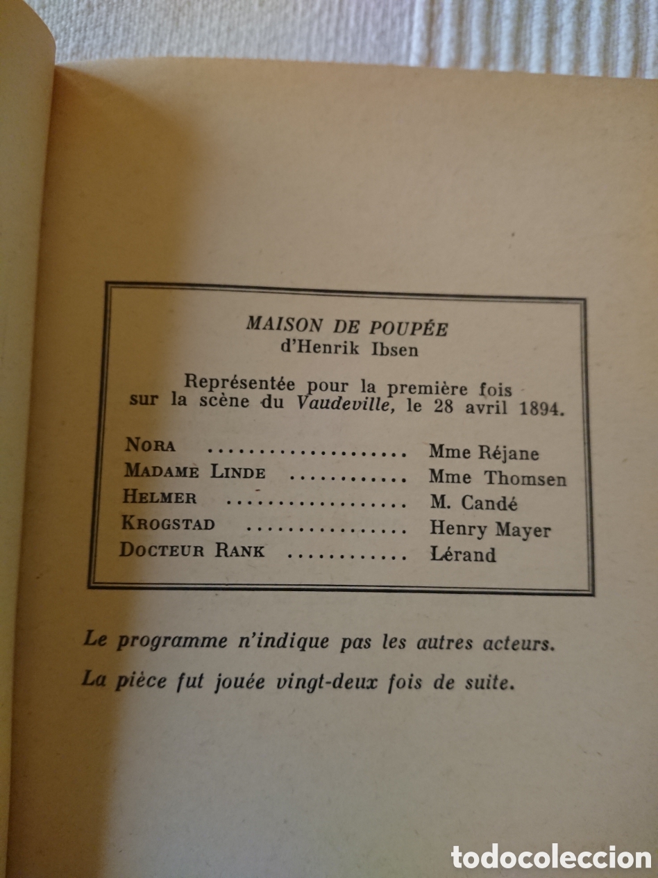 Libros de segunda mano: Henrik Ibsen - maison de poup&eacute;e - Foto 8