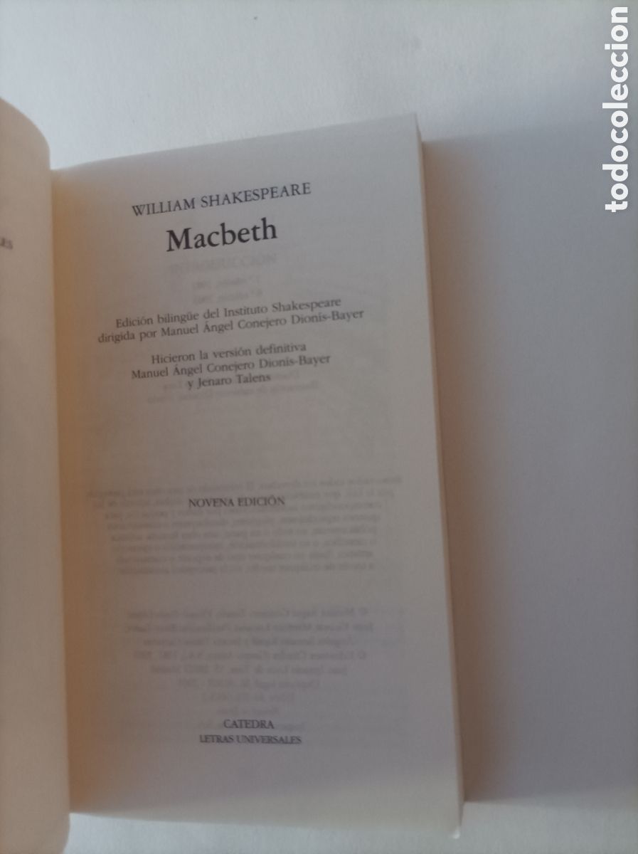 Libros de segunda mano: Macbeth / William Shakespeare. Edici&oacute;n biling&uuml;e - Foto 4