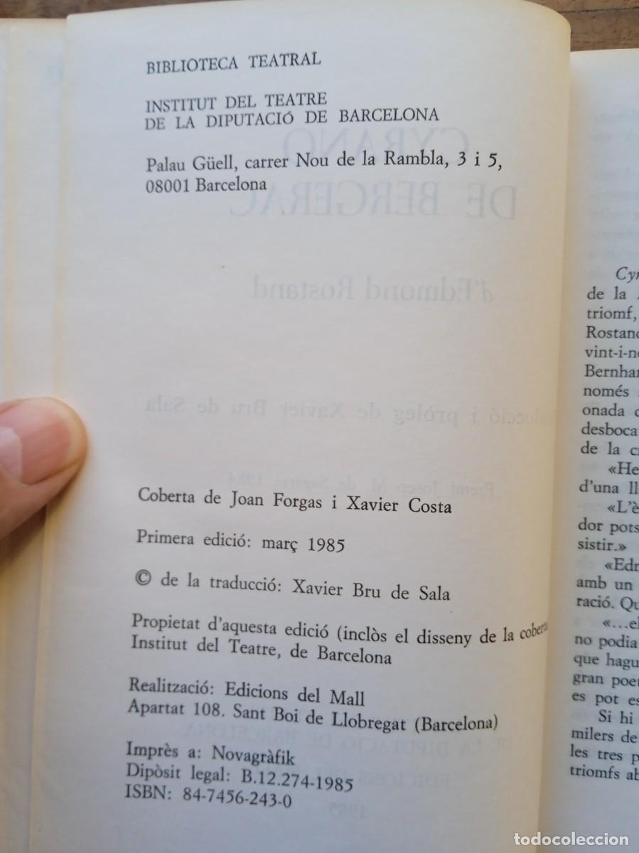 Libros de segunda mano: Cyrano de Bergerac dEdmond Rostand catal&aacute;n - Foto 4