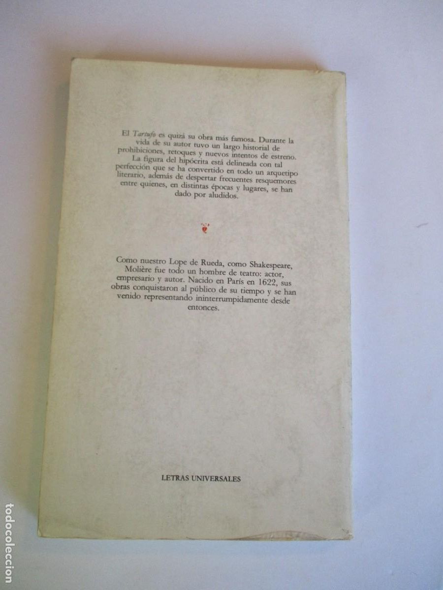 Libros de segunda mano: MOLIERE Tartufo W28346 - Foto 2