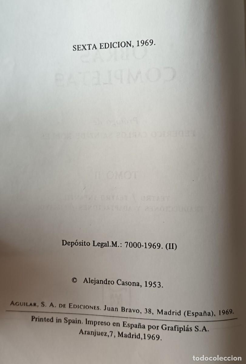 Libros de segunda mano: Alejandro Casona-obras completas-tomo 2-1969 - Foto 2