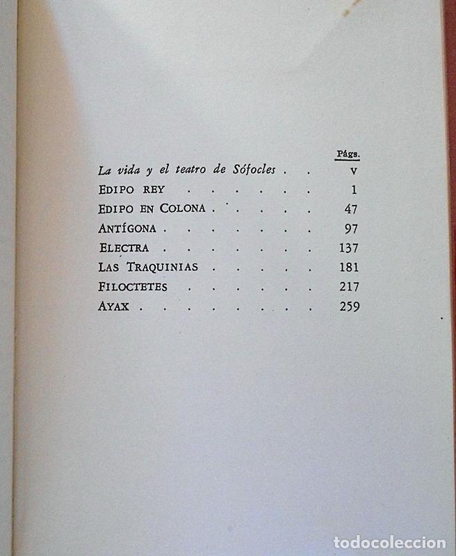 Libros de segunda mano: Dramas y tragedias - S&oacute;focles - Iberia (1969) - Foto 3