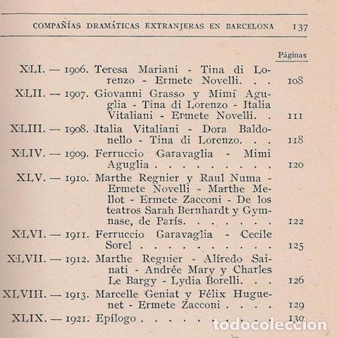 Libros de segunda mano: BOHIGAS TARRAGO, P: LAS COMPA&Ntilde;&Iacute;AS DRAM&Aacute;TICAS EXTRANJERAS EN BARCELONA. 1946 - Foto 4