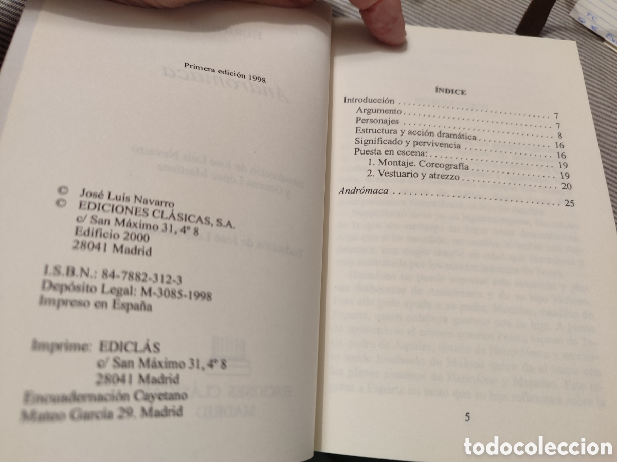 Libros de segunda mano: ANDR&Oacute;MACA. Eur&iacute;pides. - Foto 3