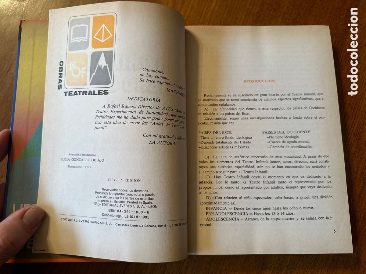 Libros de segunda mano: MI PRIMER LIBRO DE TEATRO - EDITORIAL EVEREST 1985 - Foto 3