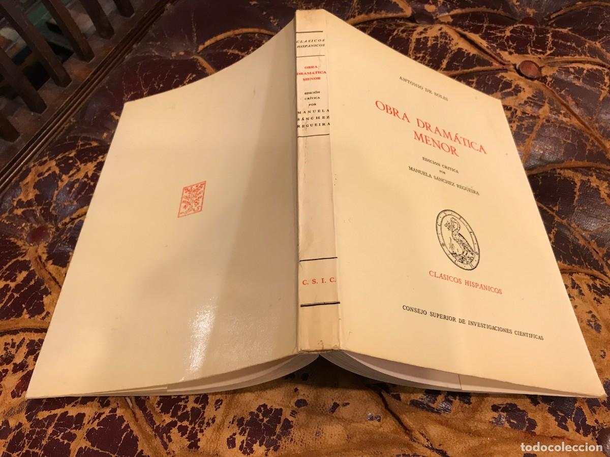 Libros de segunda mano: ANTONIO DE SOL&Iacute;S. OBRA DRAM&Aacute;TICA MENOR. 1986 - Foto 1