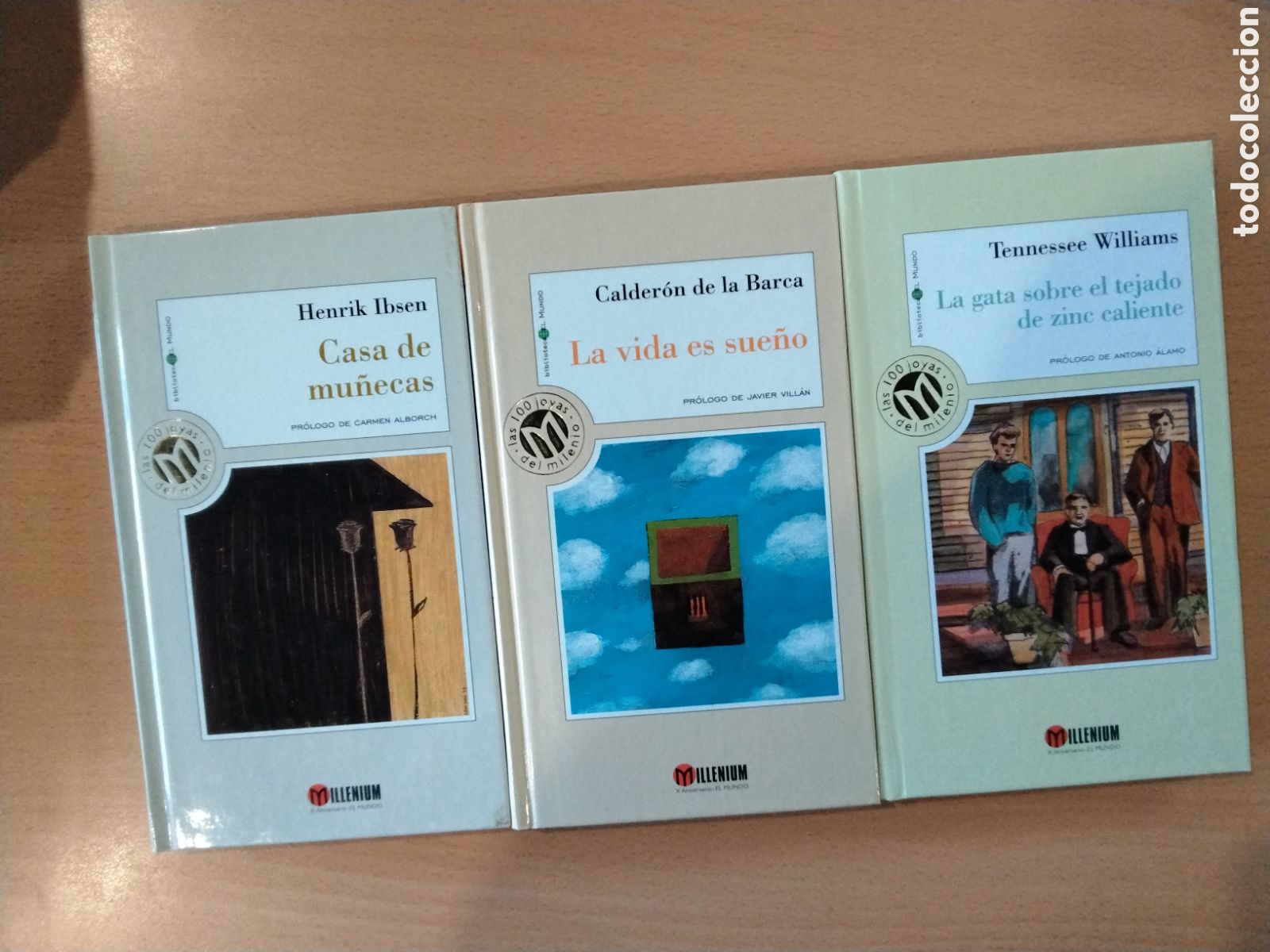 Livros em segunda m&atilde;o: Lote de tres libros , La gata sobre el tejado de zinc caliente, La vida es sue&ntilde;o y Casa de mu&ntilde;ecas