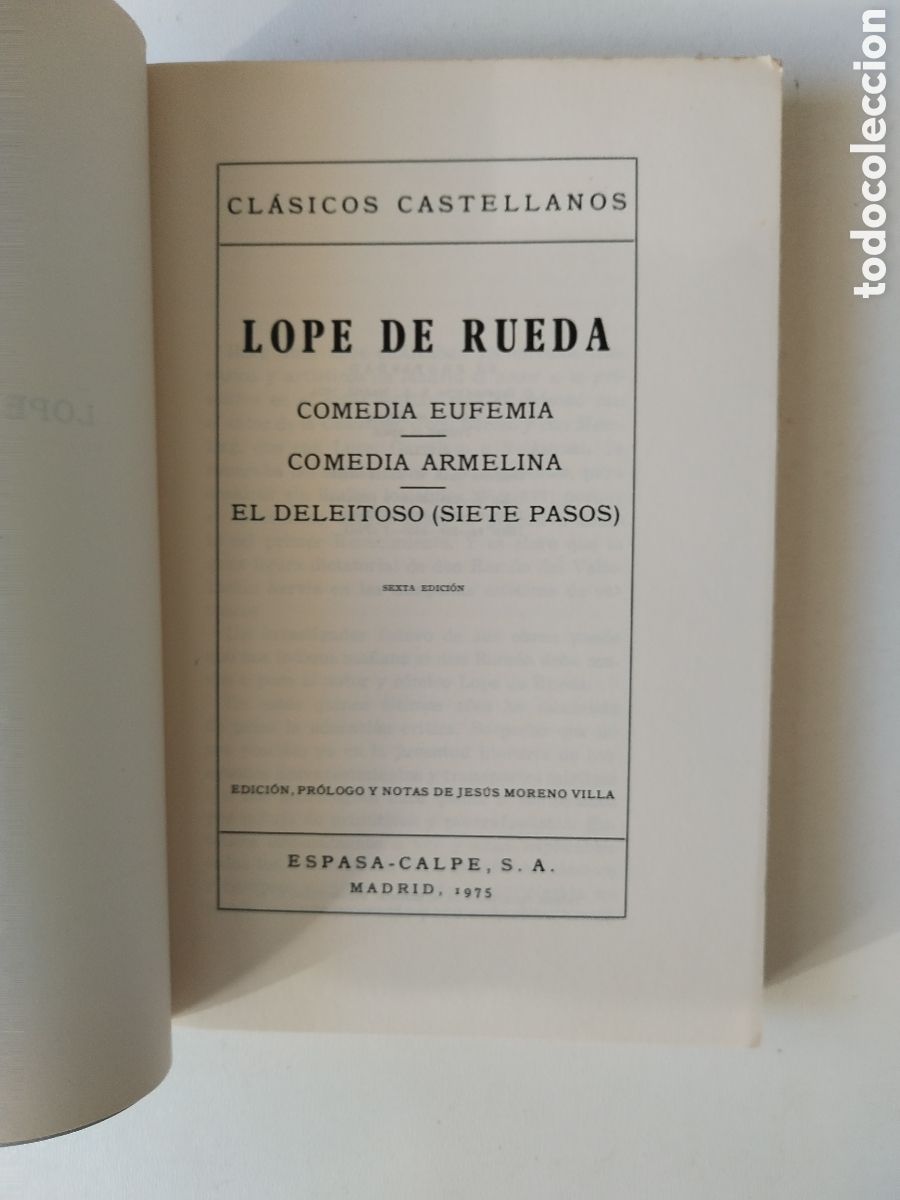 Libros de segunda mano: TEATRO/LOPE DE RUEDA - Foto 2