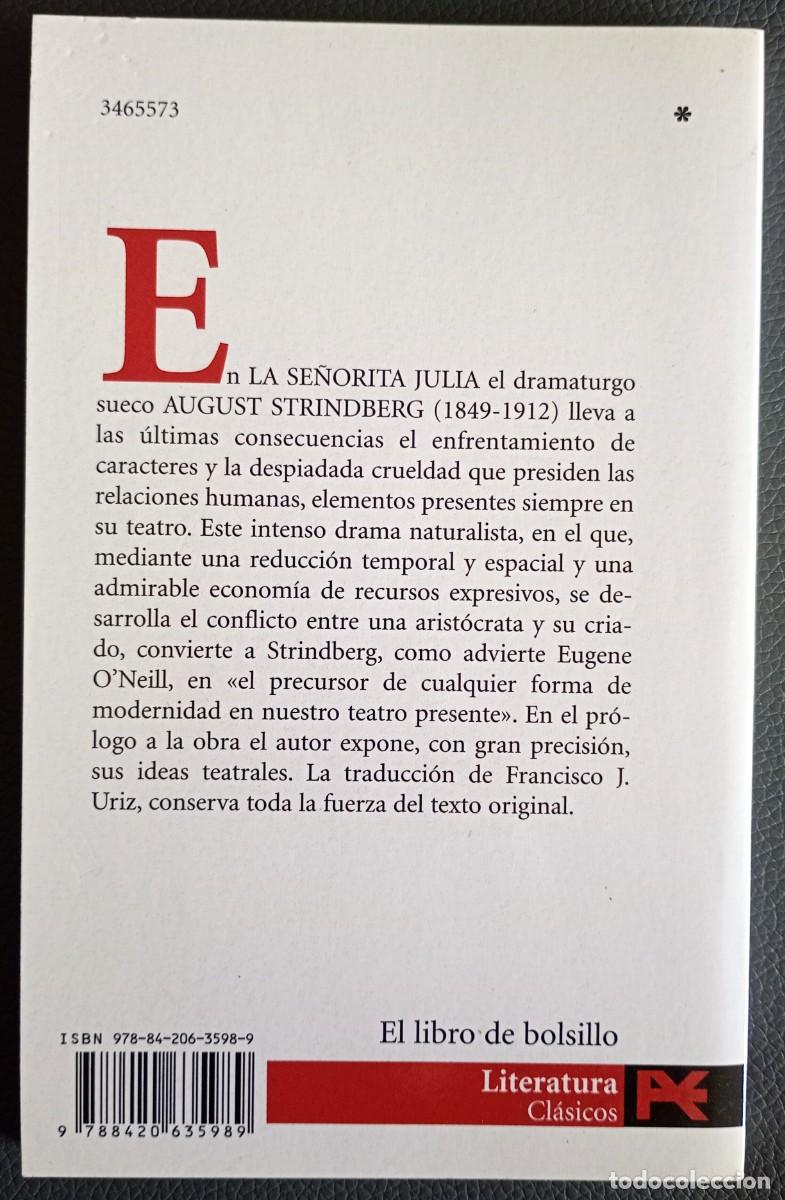Libros de segunda mano: August Strindberg . La señorita Julia - Foto 2