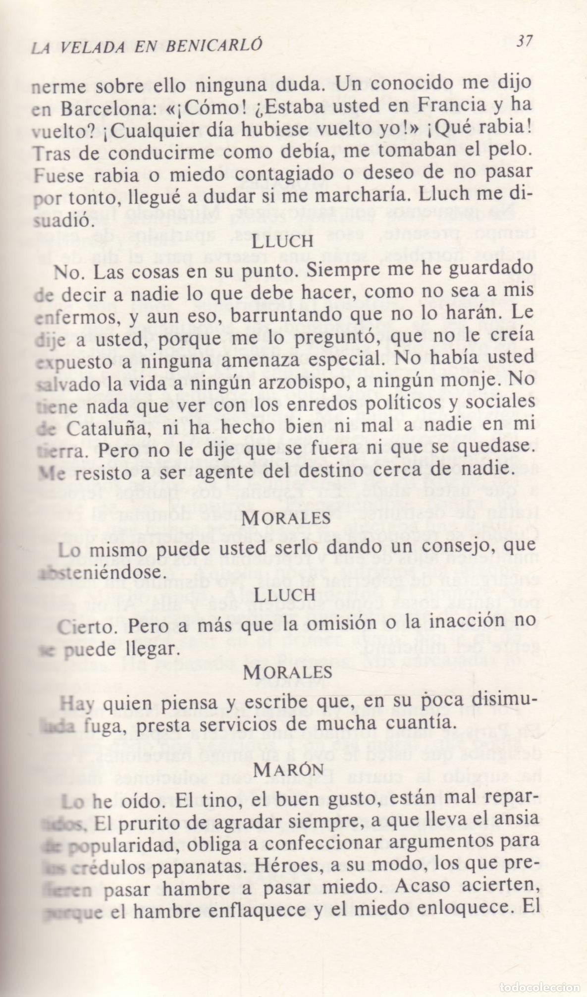 Libros de segunda mano: La velada en Benicarlo - Azana, Manuel - Foto 2