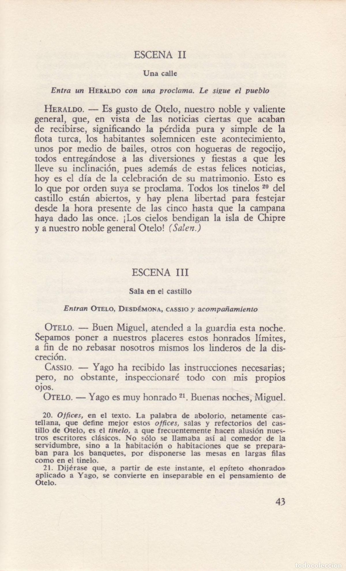 Libros de segunda mano: Otelo, el moro de Venecia - Shakespeare, William - Foto 2
