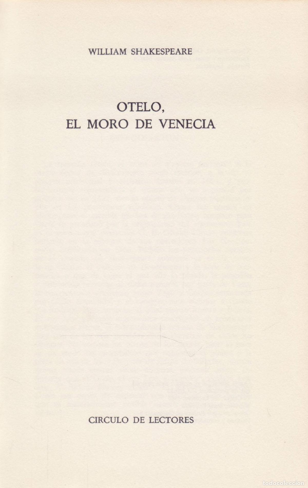 Libros de segunda mano: Otelo, el moro de Venecia - Shakespeare, William - Foto 1