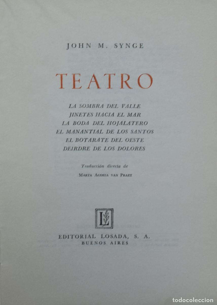 Libros de segunda mano: TEATRO - John M. SYNGE - Foto 2