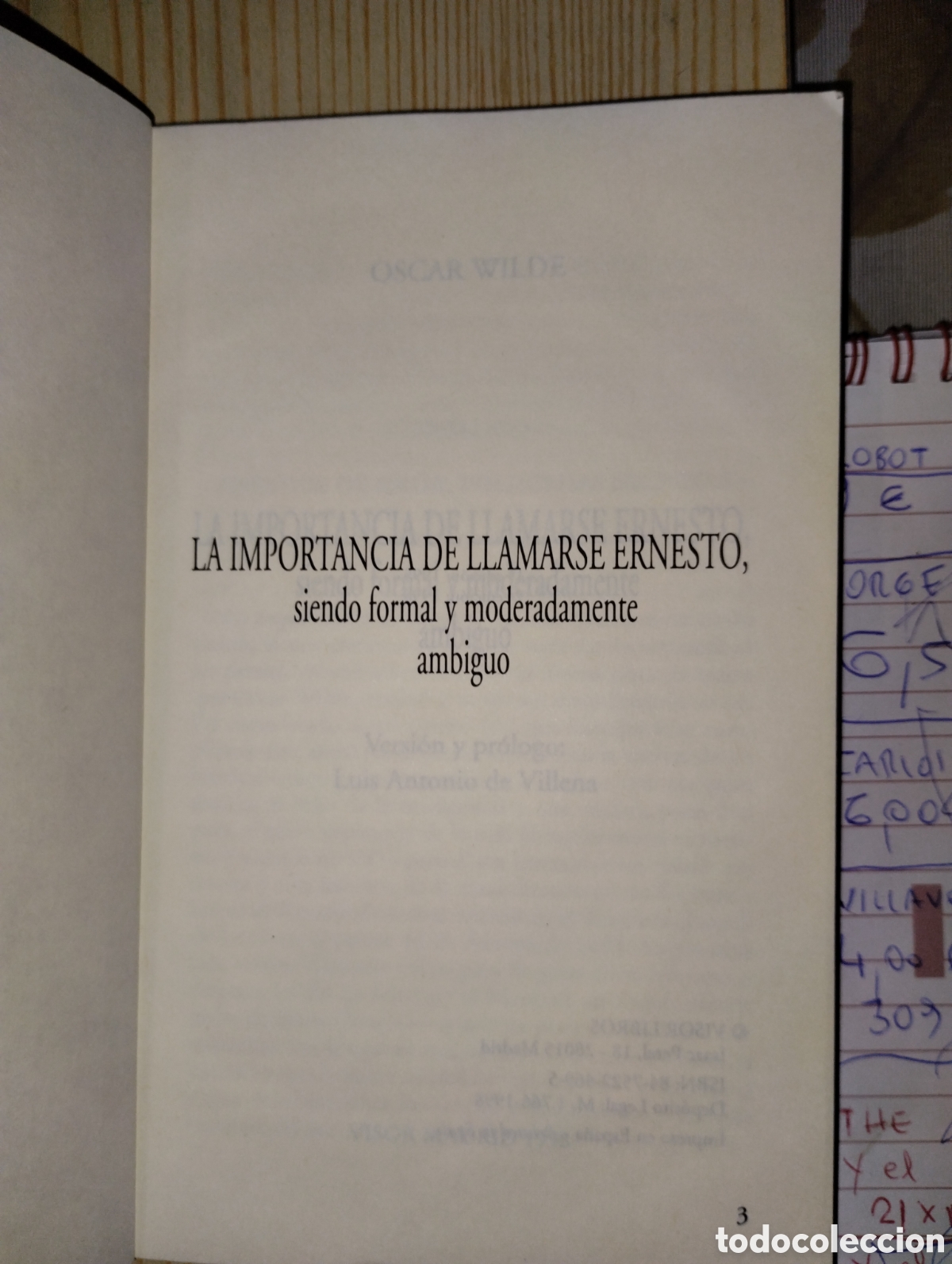 Libros de segunda mano: LA IMPORTANCIA DE LLAMARSE ERNESTO - Foto 4