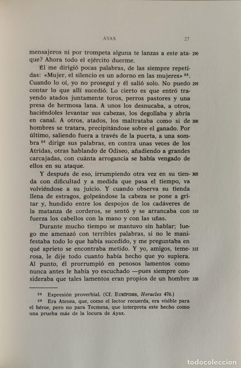Libros de segunda mano: TRAGEDIAS / S&Oacute;FOCLES. MADRID : GREDOS, 2015. (BIBLIOTECA CL&Aacute;SICA). - Foto 3