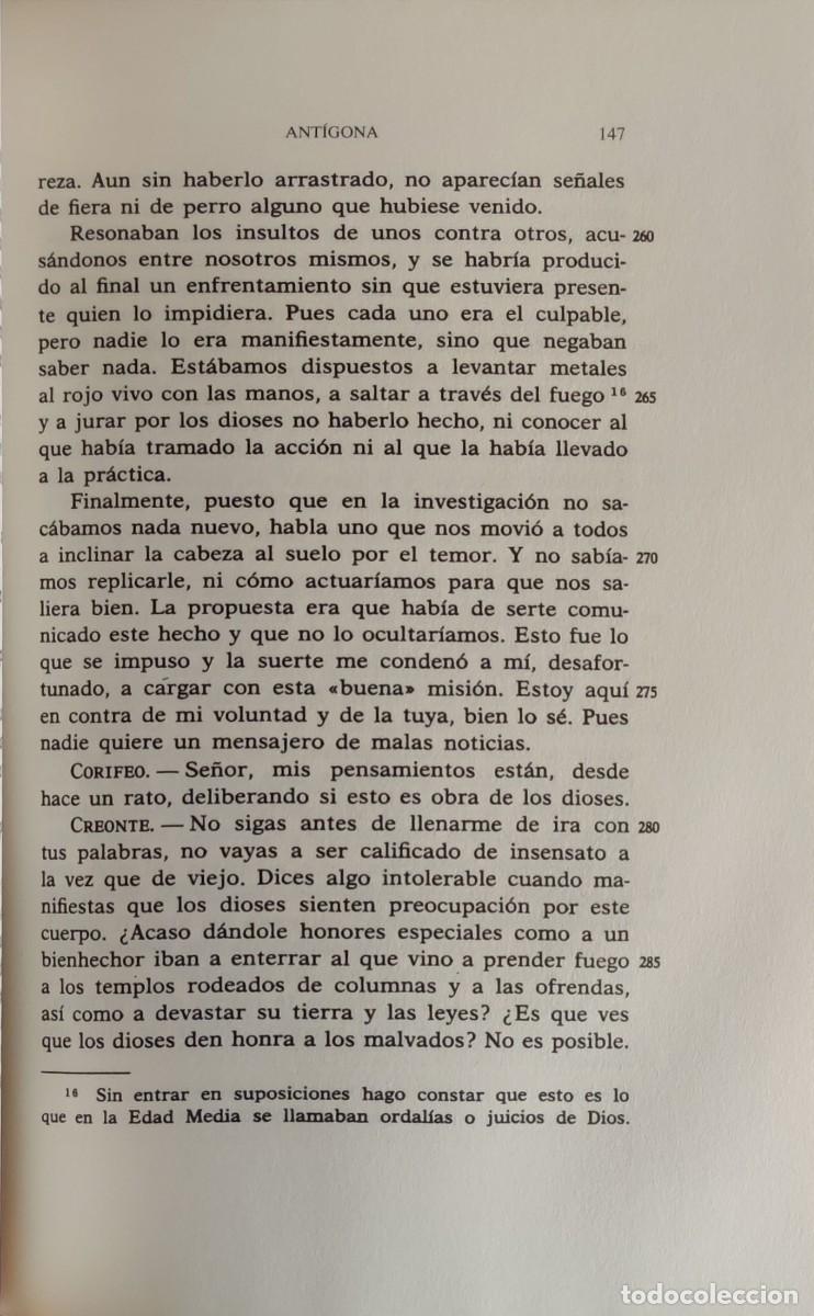 Libros de segunda mano: TRAGEDIAS / S&Oacute;FOCLES. MADRID : GREDOS, 2015. (BIBLIOTECA CL&Aacute;SICA). - Foto 4