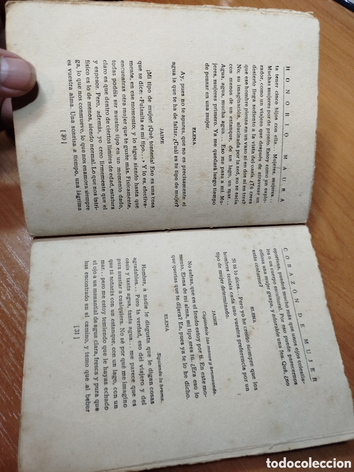 Libros de segunda mano: Coraz&oacute;n de mujer. Honorio Maura. - Foto 2