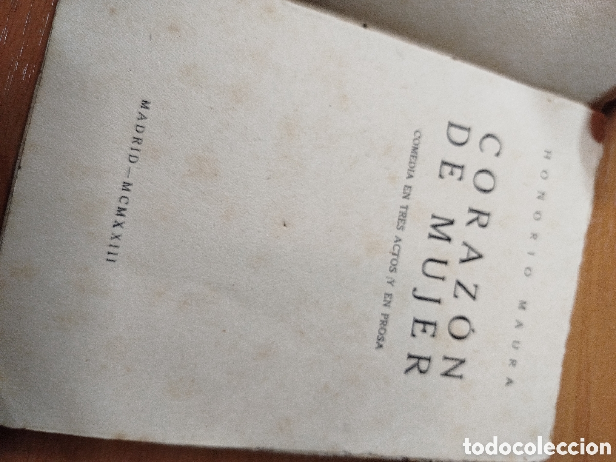 Libros de segunda mano: Coraz&oacute;n de mujer. Honorio Maura. - Foto 4