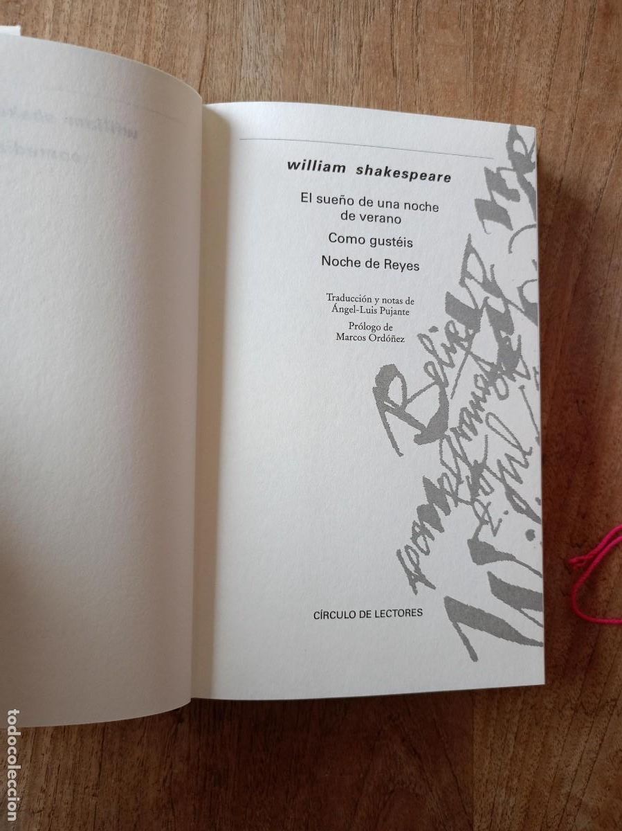 Libros de segunda mano: COMEDIAS. WILLIAM SHAKESPEARE. C&Iacute;RCULO DE LECTORES. 2002 - Foto 6