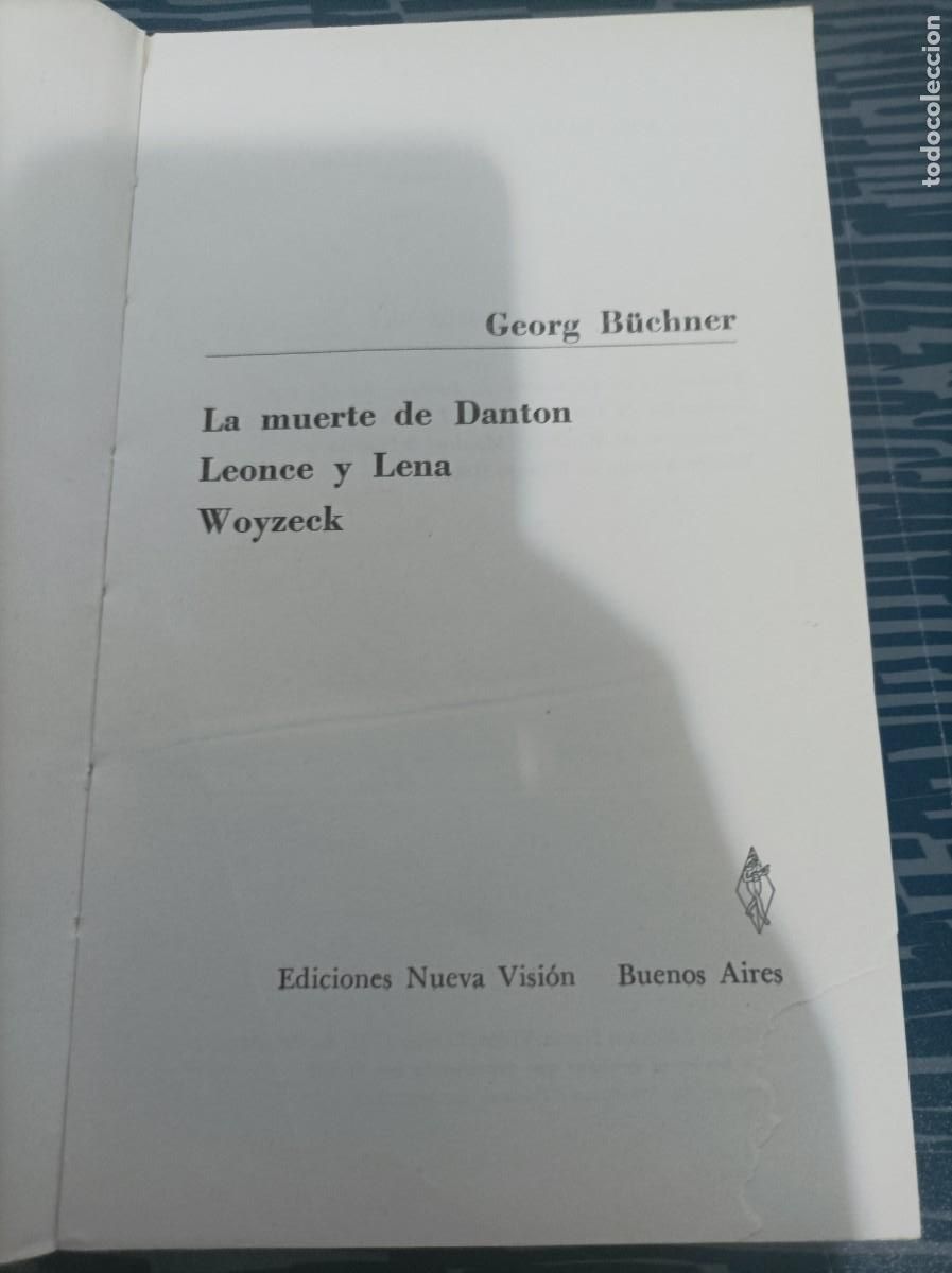 Libros de segunda mano: GEORG BUCHNER, EDICIONES NUEVA VISION,1960,142 P&Aacute;G. - Foto 2