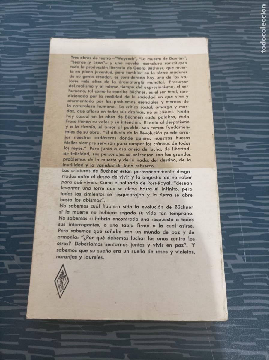 Libros de segunda mano: GEORG BUCHNER, EDICIONES NUEVA VISION,1960,142 P&Aacute;G. - Foto 4