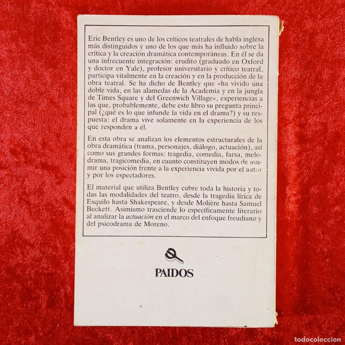 Libros de segunda mano: LA VIDA DEL DRAMA - E. BENTLEY - PAIDOS EDICIONES - 1982 / 107 - Foto 2