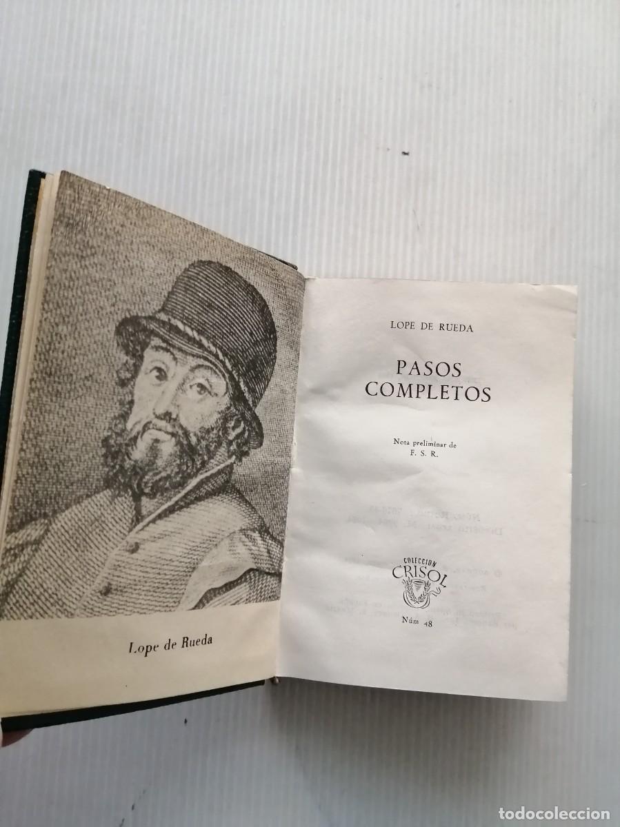 Libros de segunda mano: Lope de Rueda Pasos completos Crisol Aguilar - Foto 3