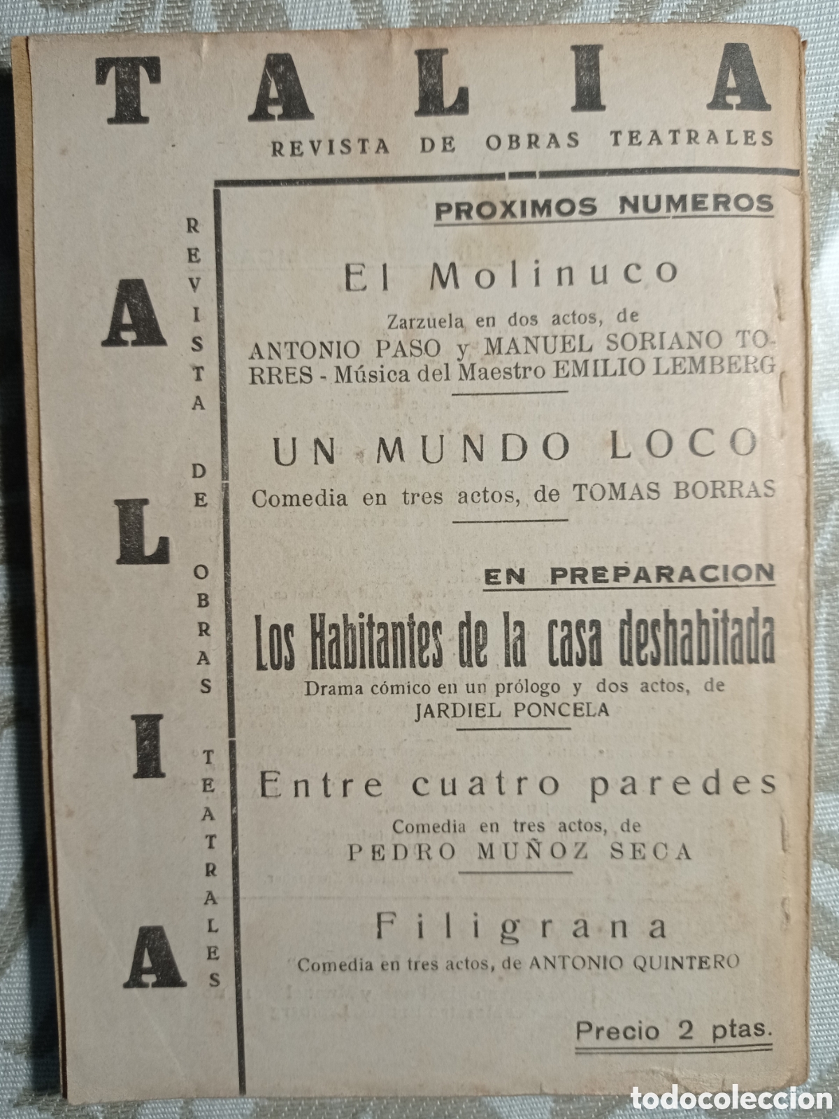 Libros de segunda mano: EL DILUVIO. OBRA DE TEATRO DE MU&Ntilde;OZ SECA - Foto 5